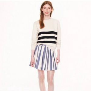 Blue Maison Kitsuné Stripe Skater Skirt
